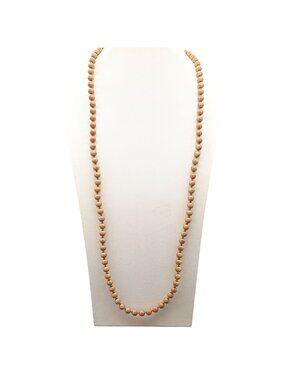 Vintage Brown Beaded Necklace Elegant Long Strand & Timeless Design for Classic